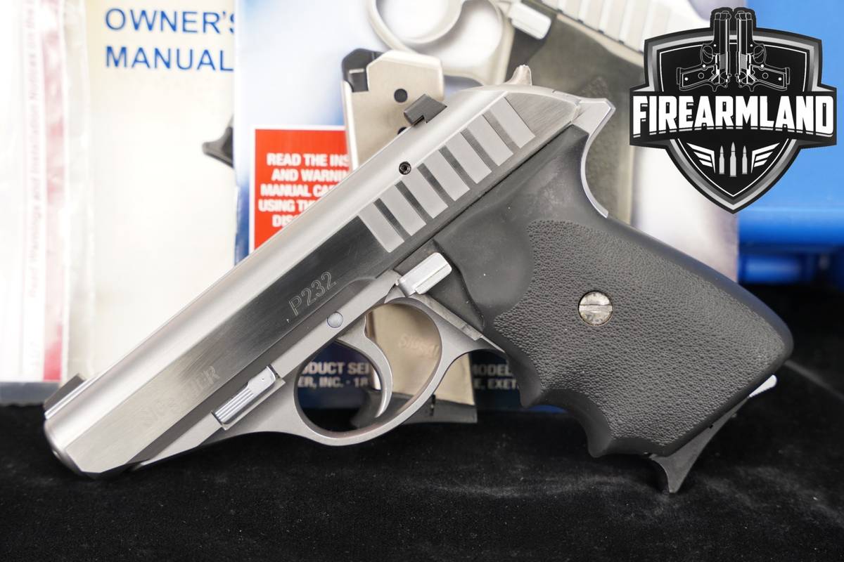 Sig Sauer P232 SL 380 ACP 3.6" Brushed Stainless P 232 +2 MAGS & ORIG CASE