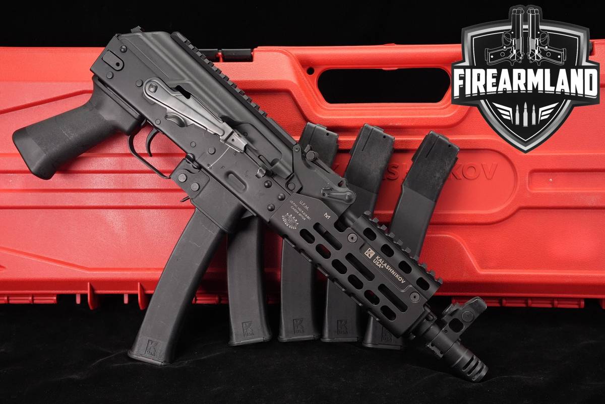 Kalashnikov KP-9 9mm 9.25" AKM AK47 AK-47 KP9 +5 MAGS, CASE
