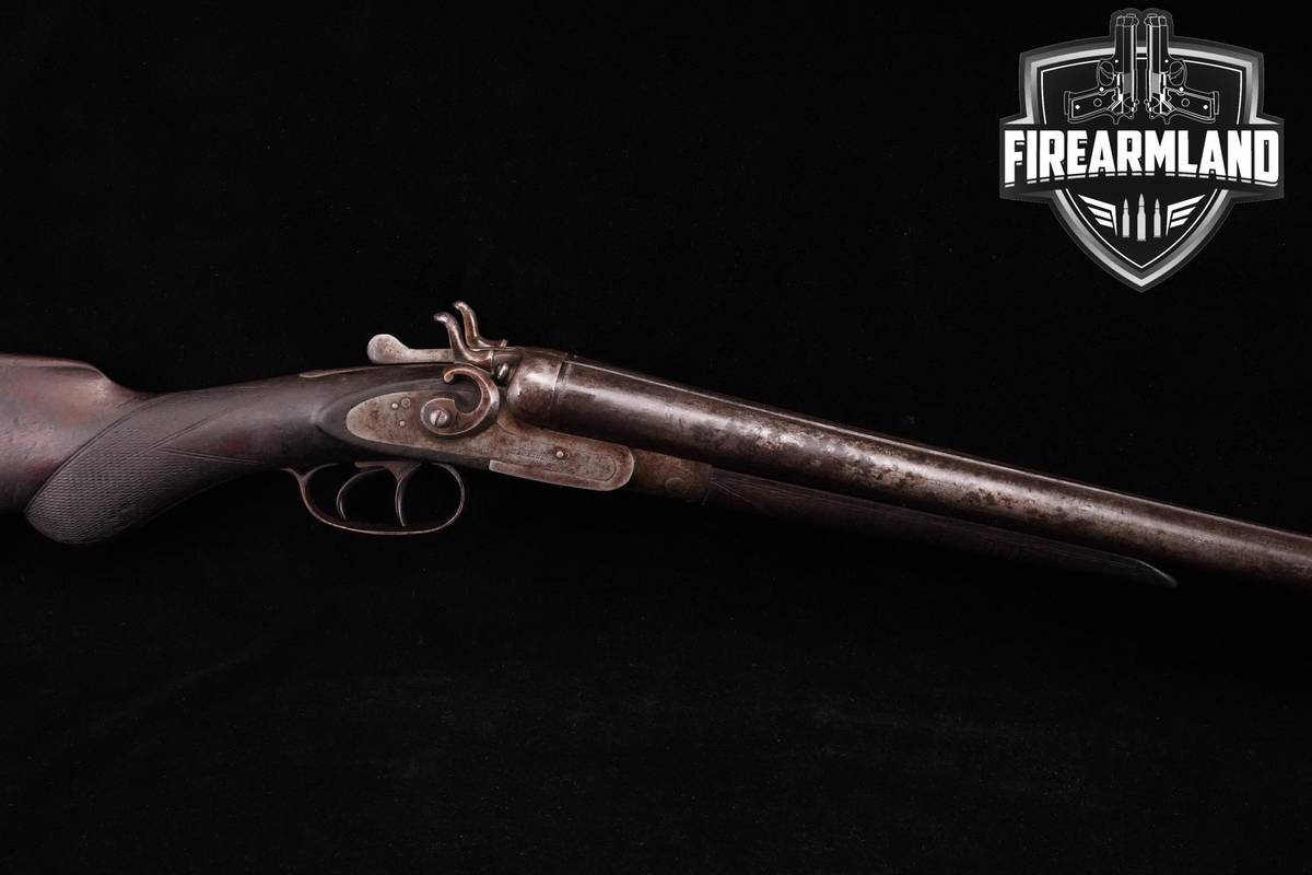 1890'S WM Parkhurst Machine Made Side-By-Side 12-Gauge 30" Hunting Shotgun