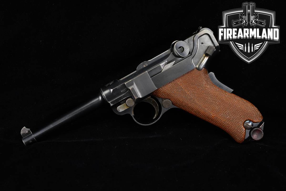DWM Model 1906 American Eagle Commercial 30 Luger 4.75" Rust Blued Pistol