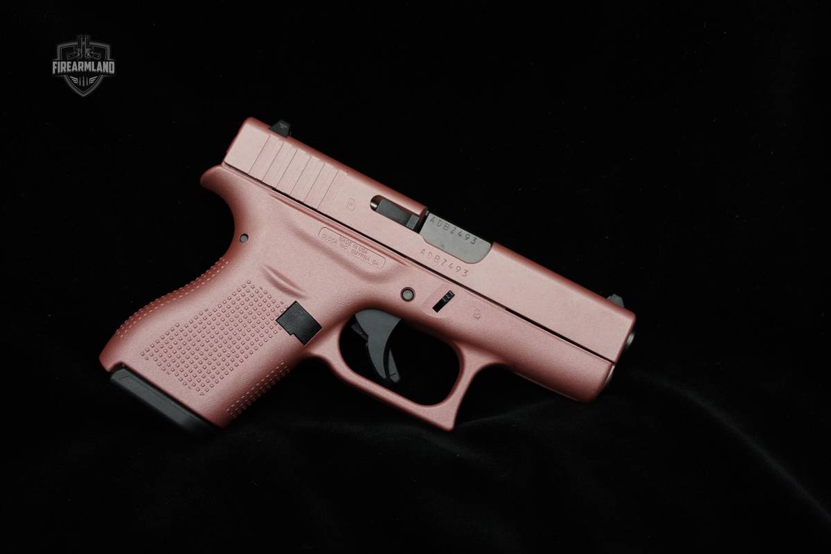 Rose Gold Glock Model 42 .380 Glock 380 42 Pistol CC EDC Compact 380 Pistol