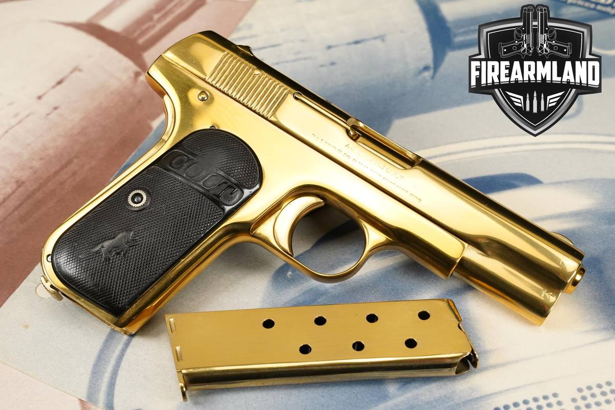1914 Colt Model 1903 Pocket Hammerless Type III 32-ACP 3.75" Gold-Gun