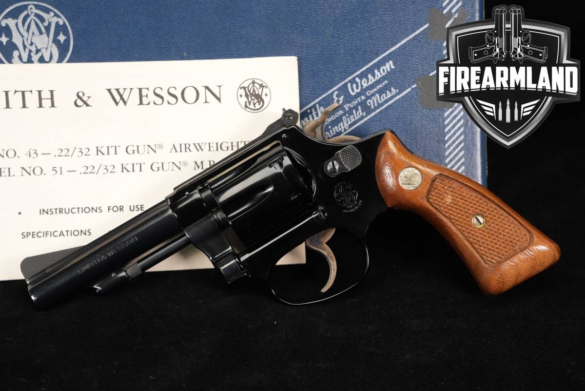 Smith & Wesson Model 43 22/32 Kit Gun Airweight S&W 22LR 3.5" Blued DA/SA