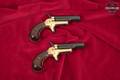 Colt Fourth Model Deringer Second Series (D-suffix); Cased Two-Gun Set .22 Short Gold & Blued in Good Condition Image 4