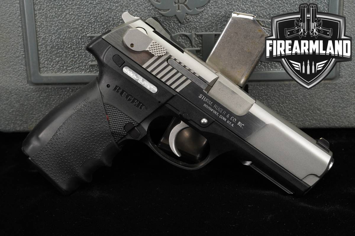 2005 Ruger P345 45 ACP 4.2" Two-Tone Stainless P 345 +2 MAGS & ORIG CASE