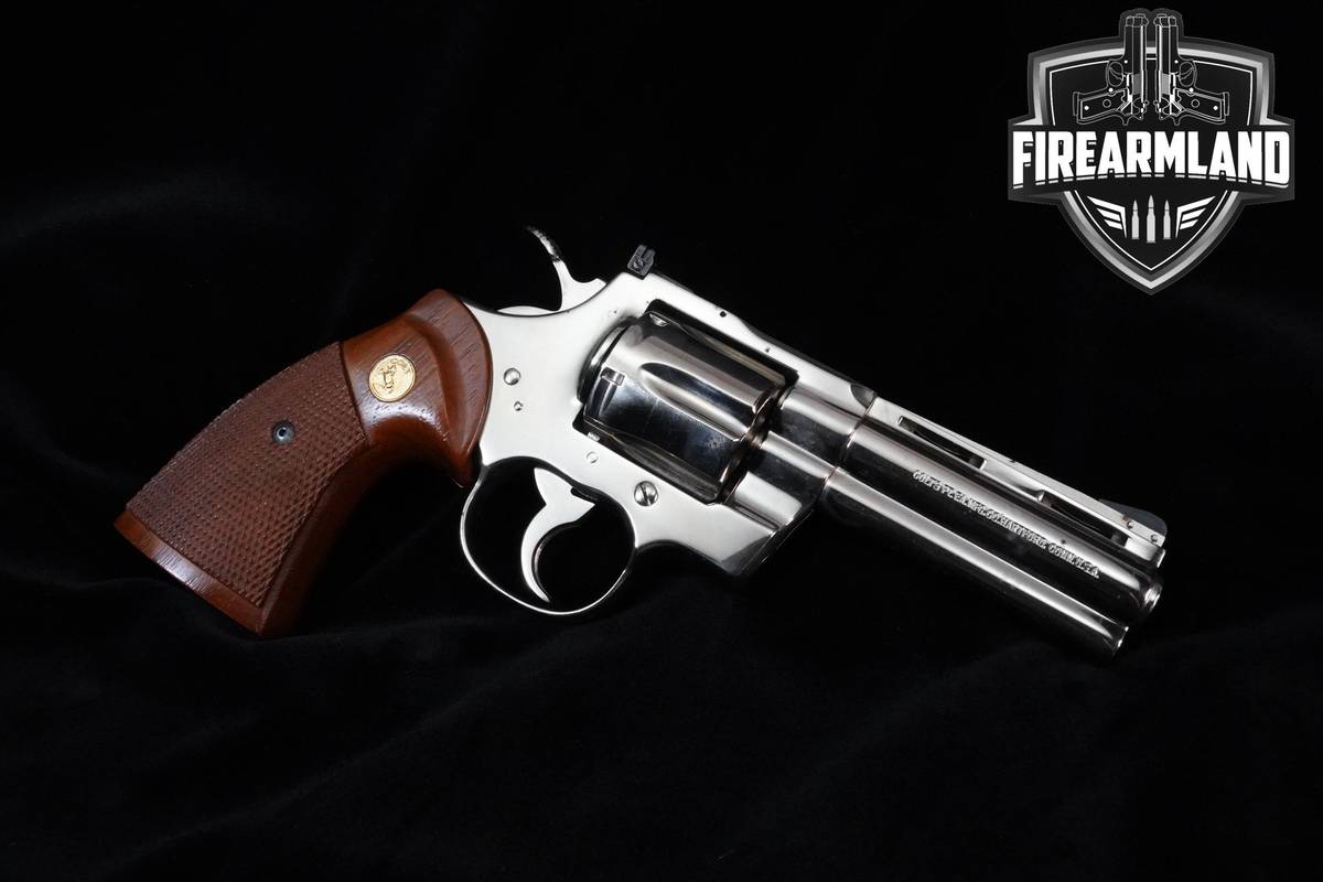 1981 Colt Python 357 Magnum 4" Nickel Finish Colt VENT RIB DA/SA