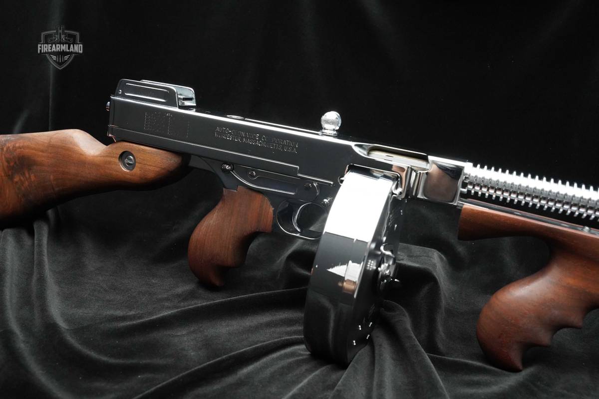 UBER RARE HARD CHROME Auto Ordnance Thompson 1927A1 DELUXE 45ACP Auto 1927