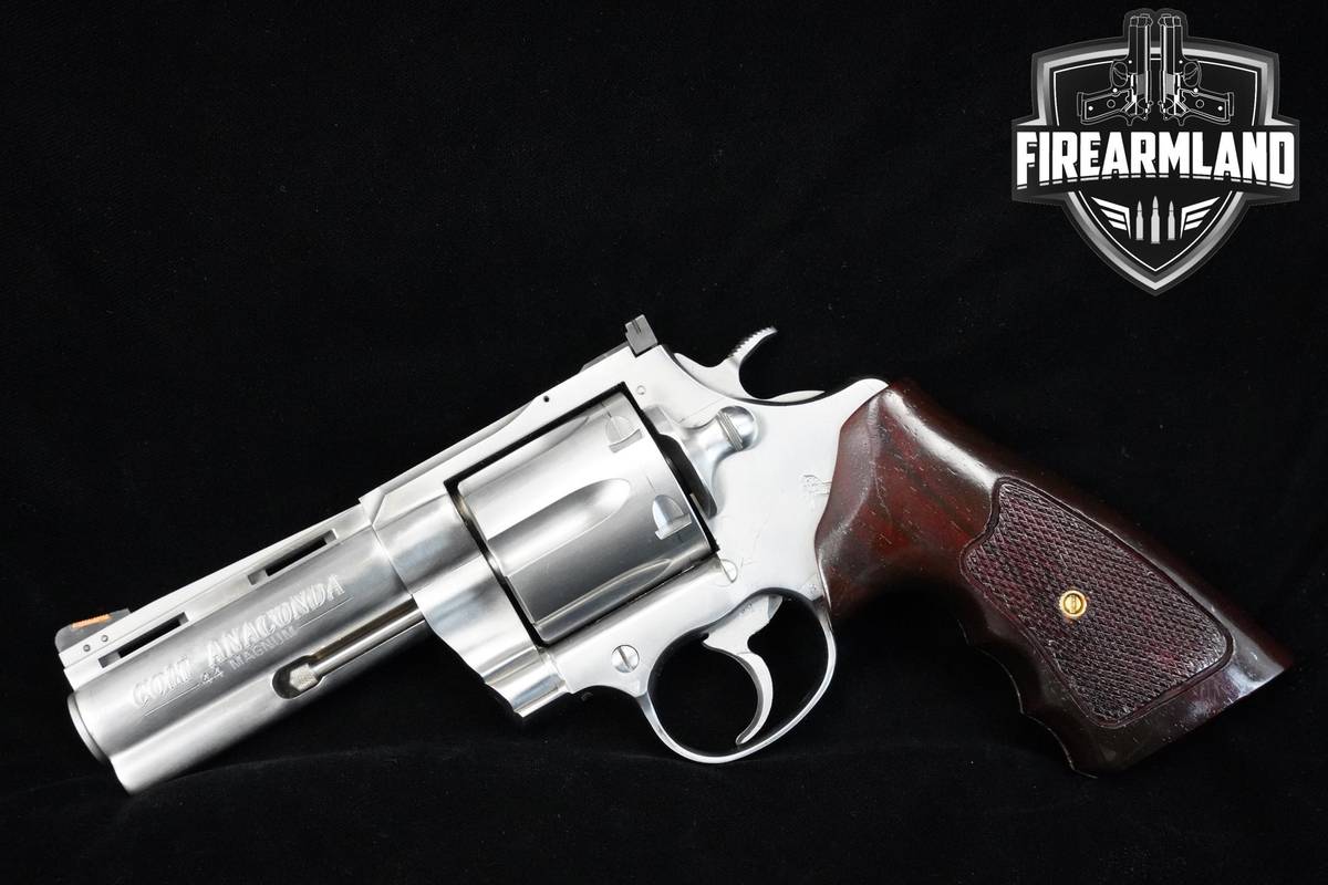 POTENT-SNAKE! 1999 Colt Anaconda 44 Magnum Stainless Colt-Anaconda 4" DA/SA