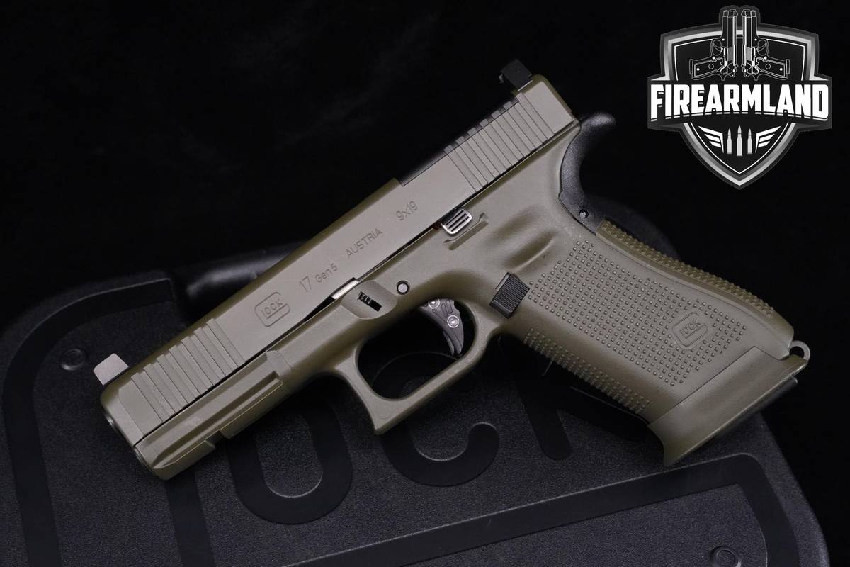 Glock 17 MOS Gen5 9mm 4.49" OD Green G17 G-17 Gen-5 +ORIG CASE