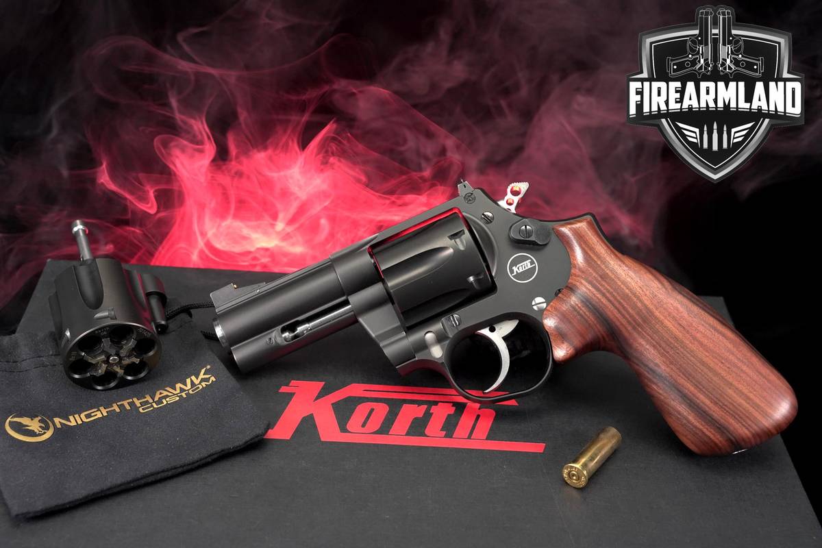 Korth Mongoose Dual Cylinder Combo 357 Magnum & 9mm 3" +ORIG BOX, HOLSTERS
