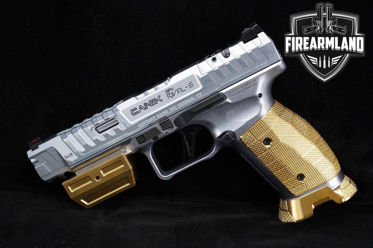 CHROMED OUT! Canik SFx Rival-S 9mm 5" SF-X +2 MAGS, ORIG CASE & HOLSTER