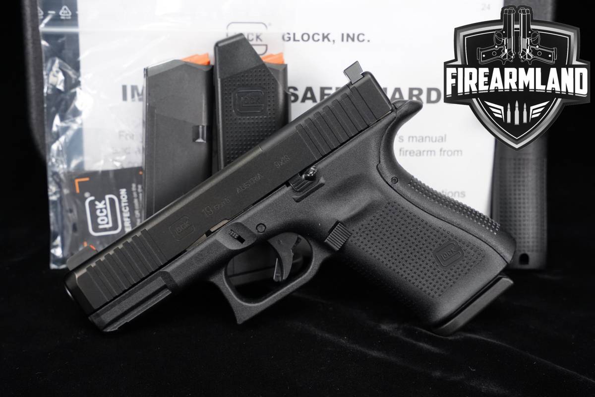 Glock 19 Gen5 MOS G19 Gen 5 9mm 4.02" +3 MAGS +TRIJICON NIGHT SIGHTS