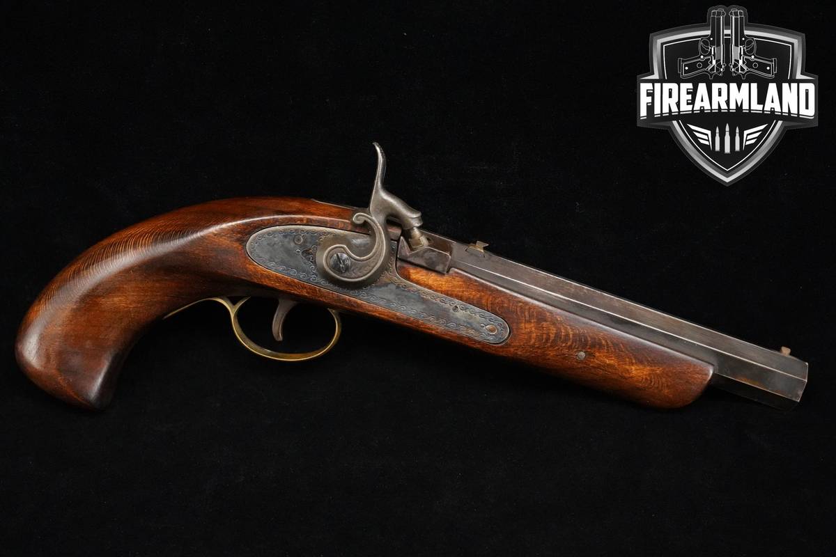 Unknown Kentucky Pattern Black Powder Pistol 44 BPM 6" Browned