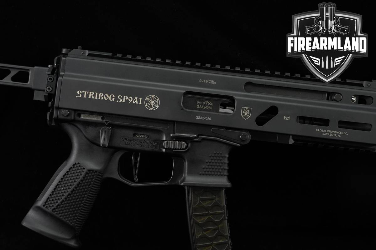 PCC Grand Power Stribog SP9A1 9mm 8" Folding Pistol Brace +3 MAGS
