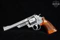 1985 Smith & Wesson (S&W) 624 Model of 1985 Target Stainless .44 Special Brushed Stainless in Very Good Condition Image 2