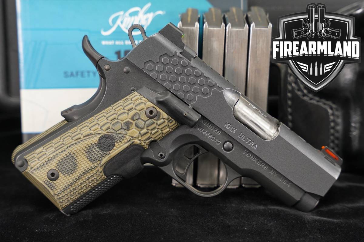Kimber KHX Ultra 45 ACP 1911 3" Gray +5 MAGS, ORIG CASE & HOLSTER