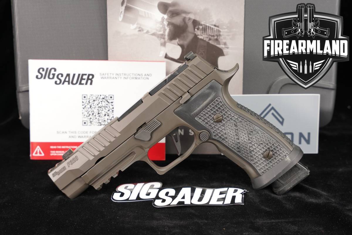 Sig Sauer P320 AXG Legion 9mm 3.9 Gray P 320 TWO PORT COMP +ORIG CASE