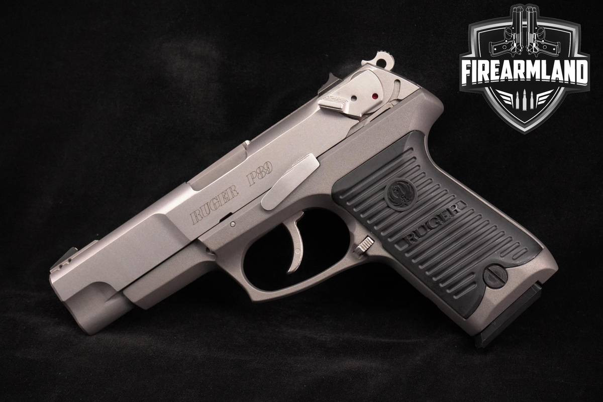 DISCONTINUED 2007 Ruger KP89 9mm 4.5" Stainless P-89 Pistol +3 MAGS