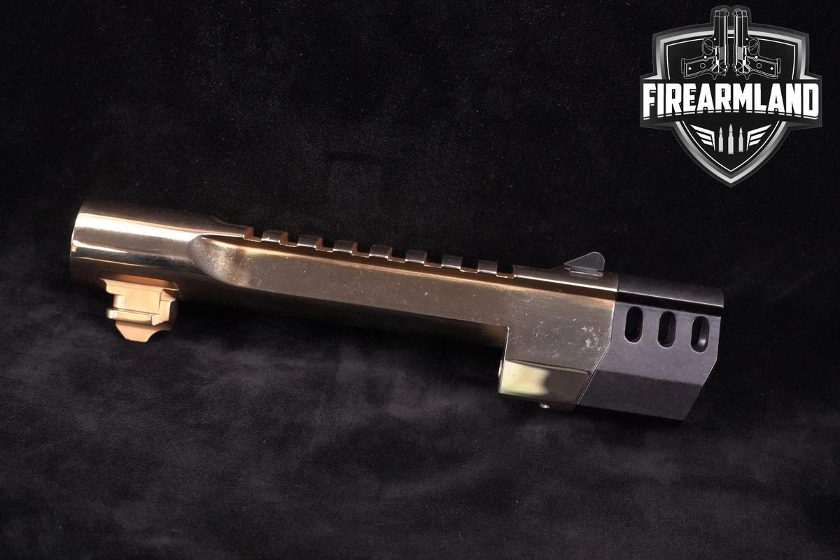Magnum Research MK XIX Gold Barrel Black Compensator 50 AE 6" Gold