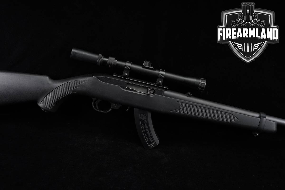 2008 Ruger 10/22 Carbine 22LR 18.5" Synthetic Target Rifle +3 MAGS & OPTIC