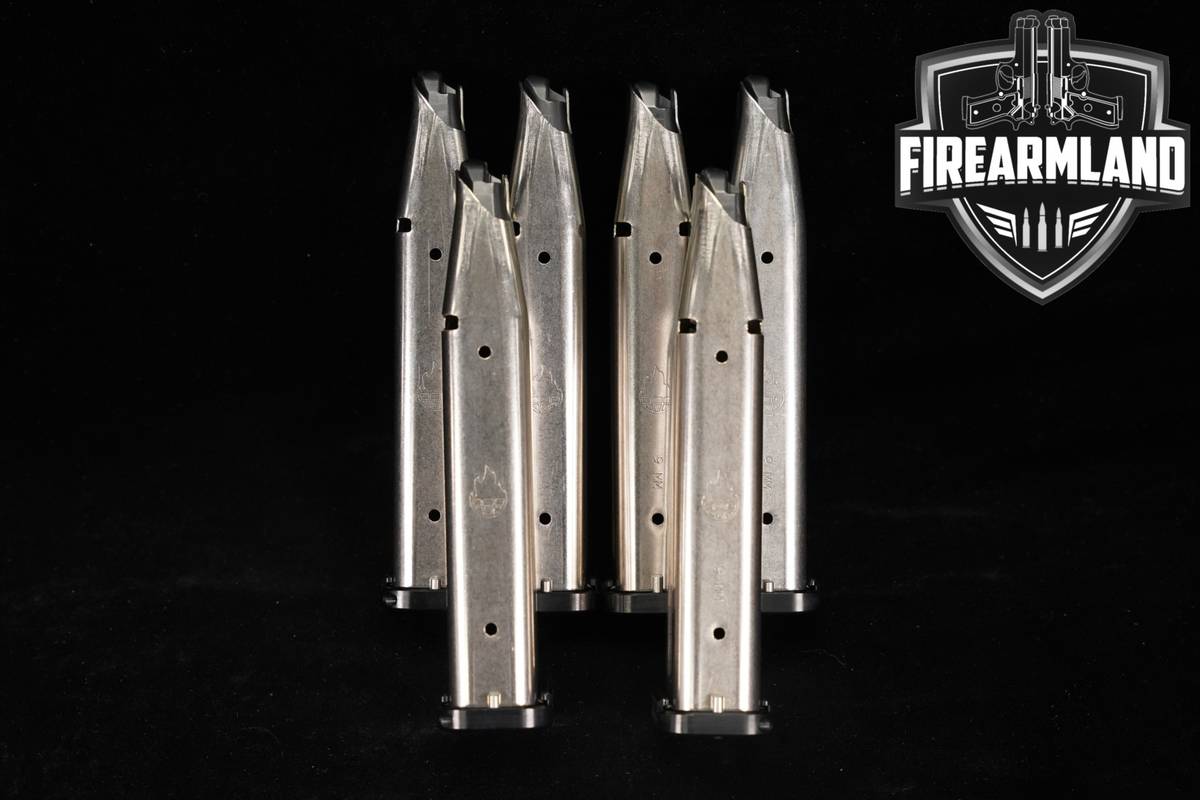 Atlas Gunworks SIX (6) 2011 DS 1911 21 Round Magazines 9mm Luger Mags