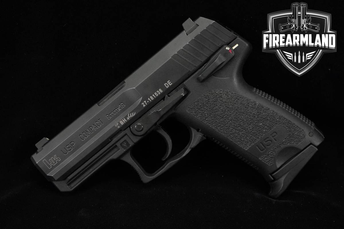 Heckler & Koch USP Compact V1 9mm 3.58" +3 MAGS & ORIG CASE