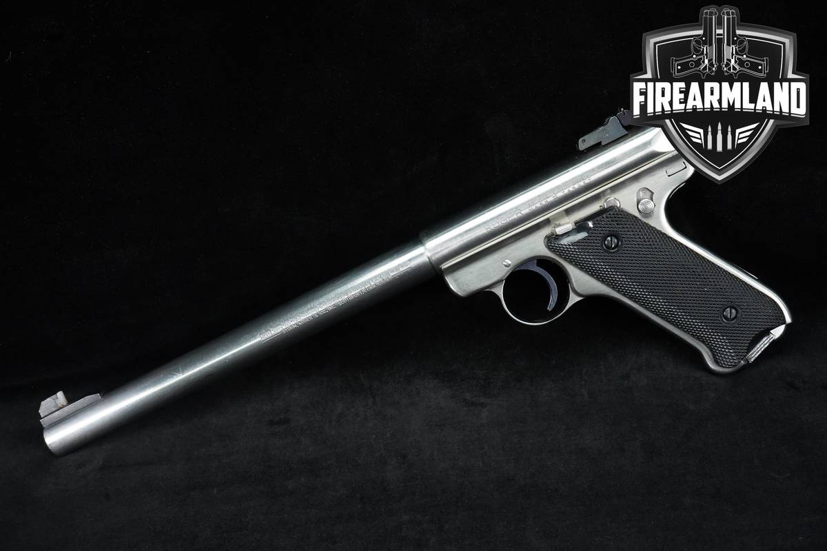 1987 Ruger Mark II Target 22LR 10" Stainless +2 MAGS