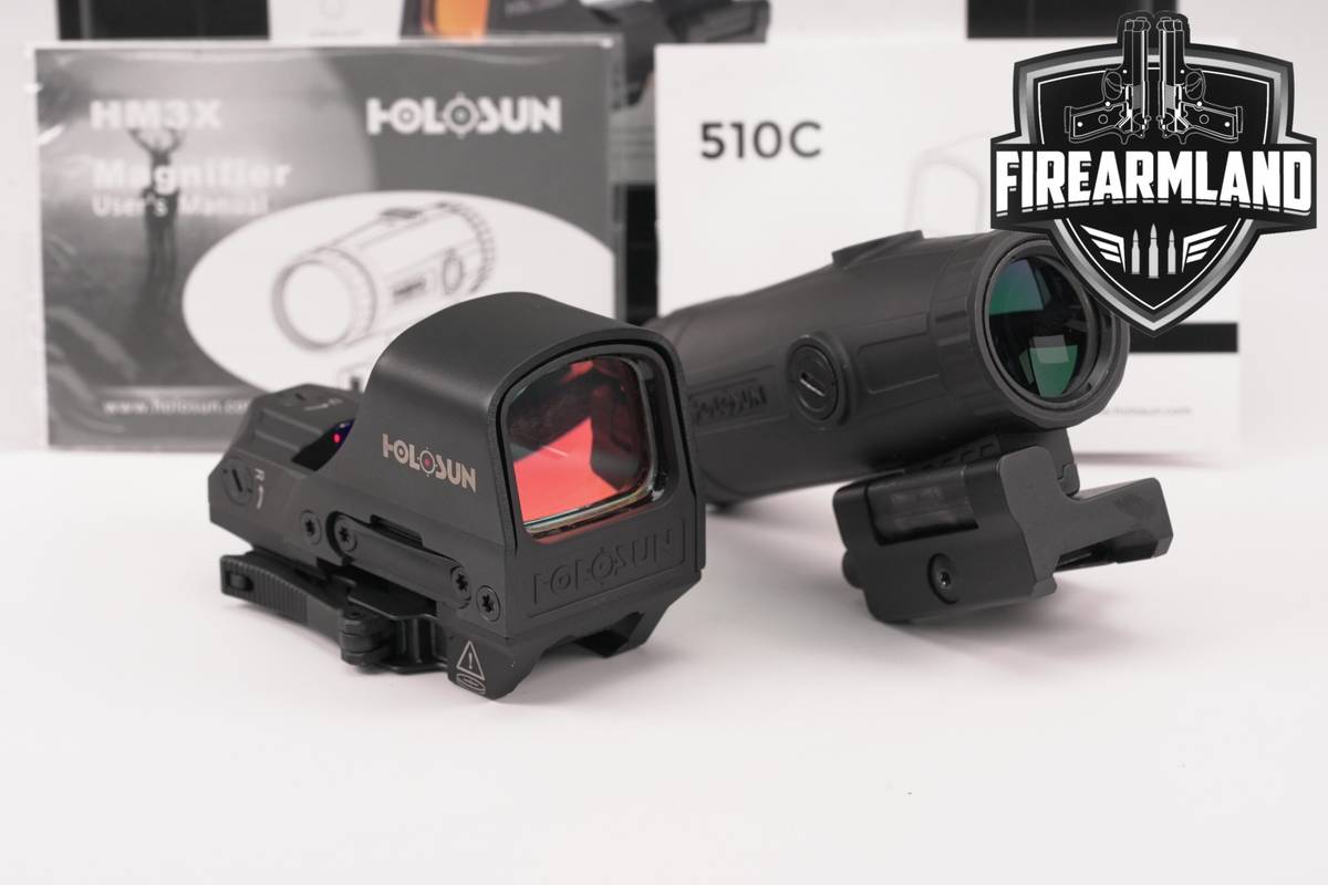 Holosun HS510C & HM3X Combo 2 MOA Dot 65 Circle HM 3x Magnification HS-510C