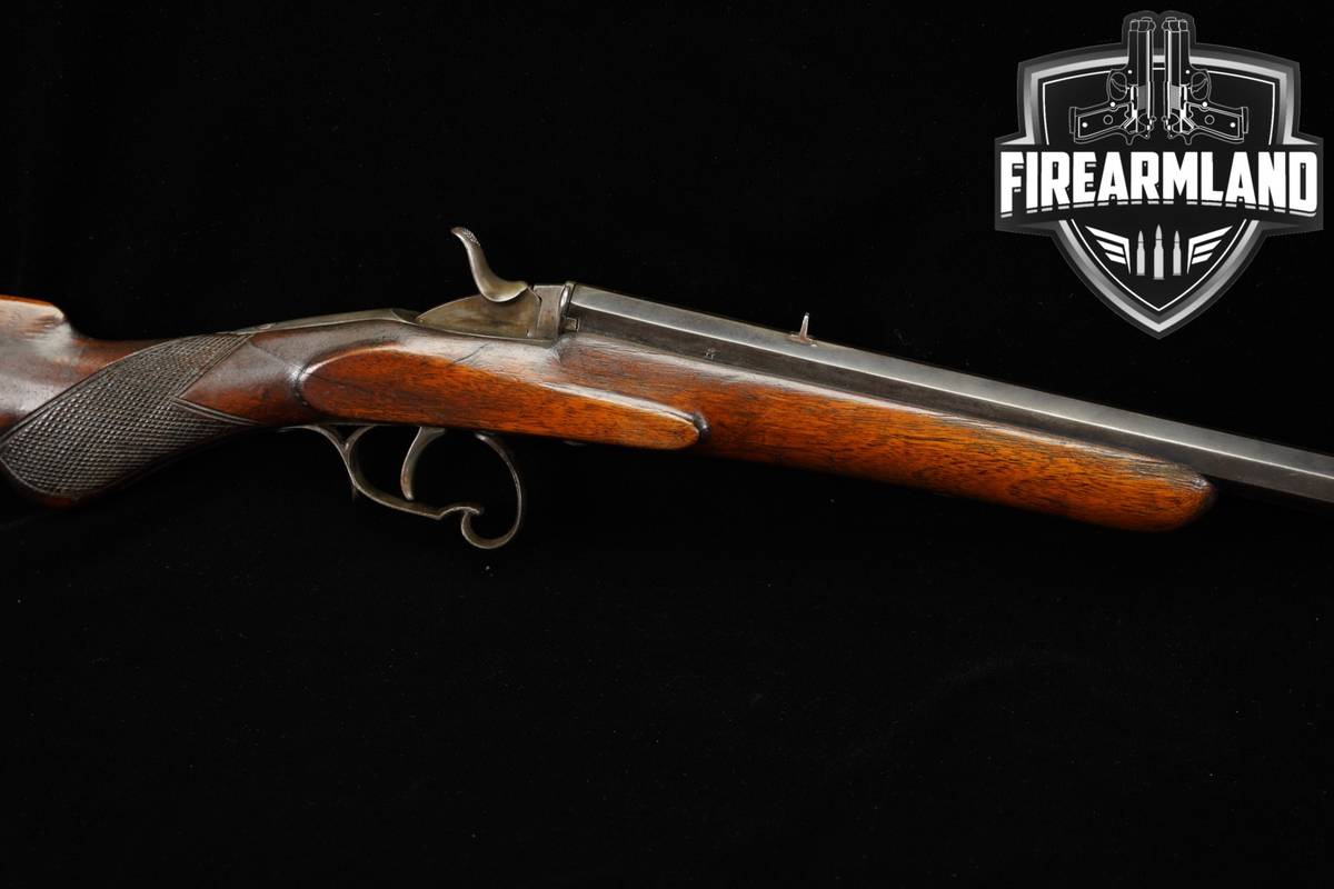 1880-1890 Belgian 22 CB 22.5 Blued & Wood Warnant Flobert Parlor Rifle