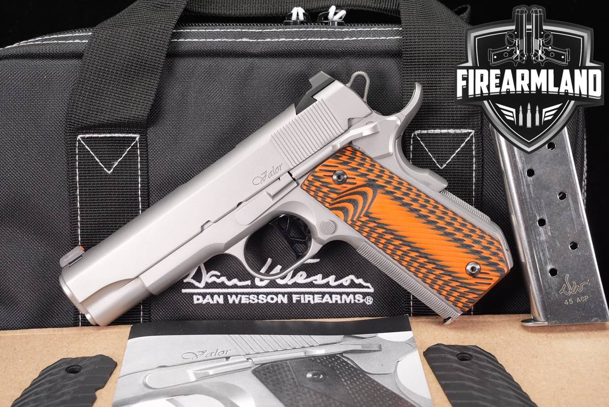 Dan Wesson V-Bob Valor 45 ACP 1911 4.25" Stainless VBob +2 MAGS & ORIG BOX