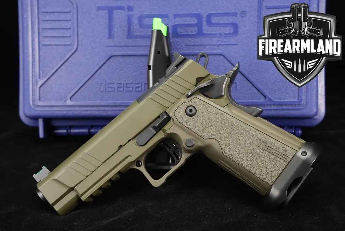Tisas Carry 9 DS 1911 Optics-Ready 9mm 4.25 Green 2011 +2 MAGS & ORIG CASE