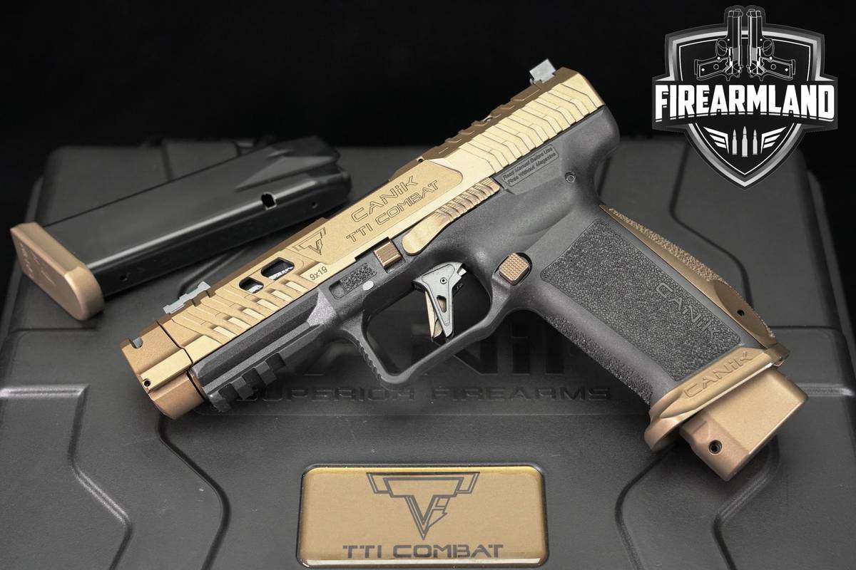 2024 Canik TTI Combat 9mm 4.6 Two-Tone Bronze +2 MAGS, ORIG CASE & HOLSTER