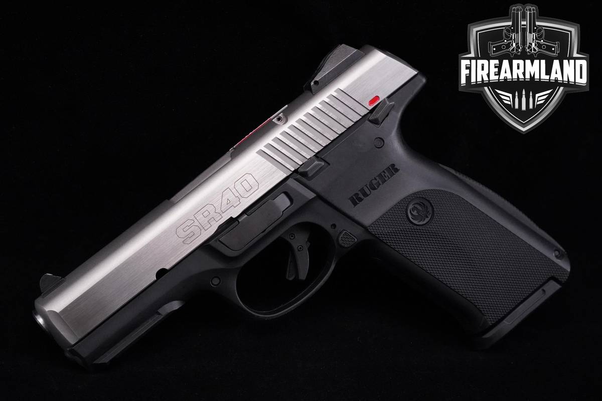 Ruger SR40 40 S&W 4.14" Brushed Stainless SR 40 +2 MAGS