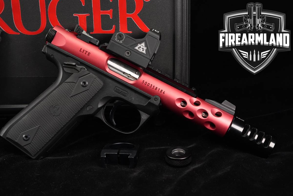 Ruger Mark IV 22/45 Lite 22LR Mk 4 Mark4 COMP +3 MAGS, ORIG CASE & OPTIC