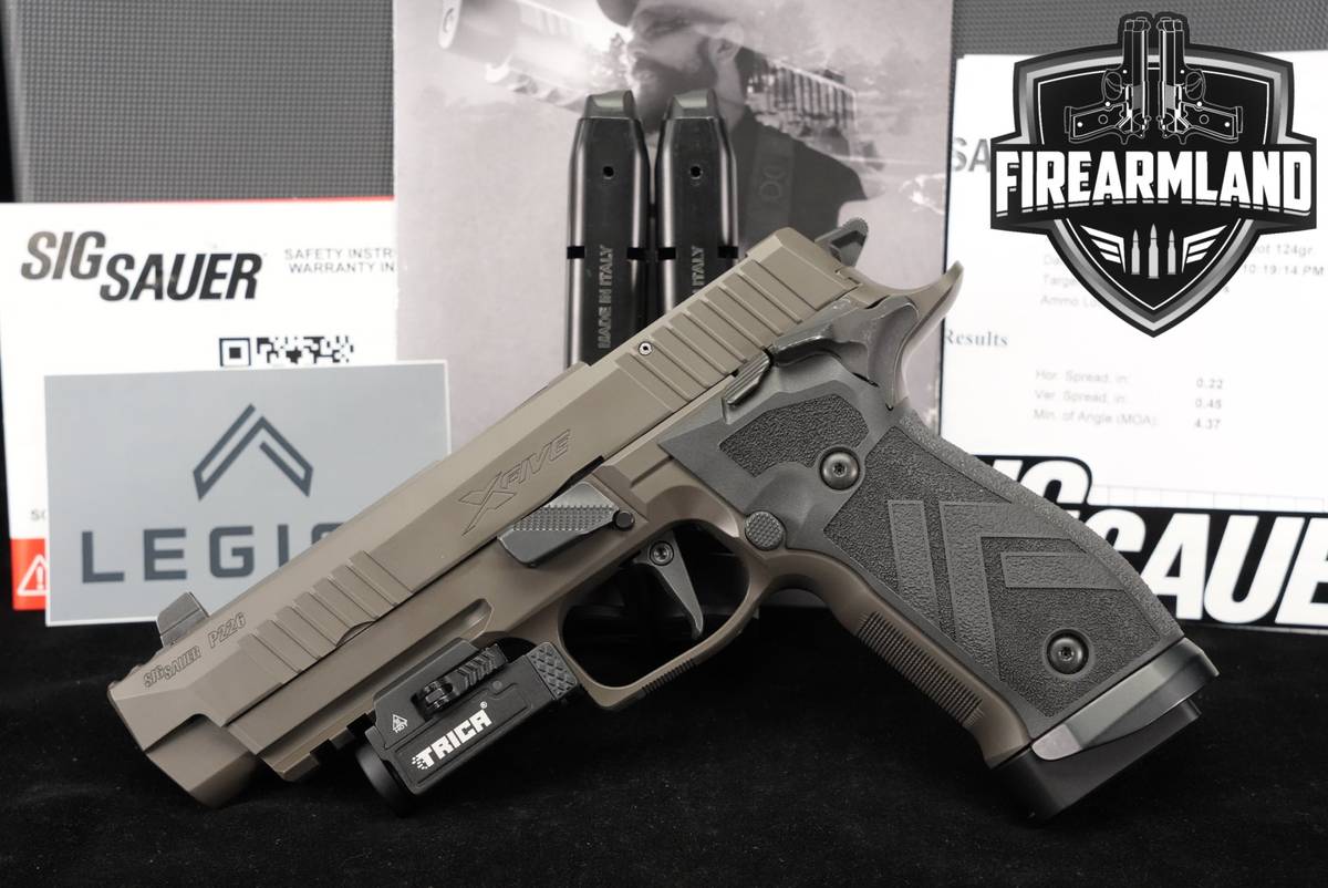 Sig Sauer P226-XFIVE Legion 9-mm OR 4.4" Gray P-226 +3 MAGS, TRICA LIGHT