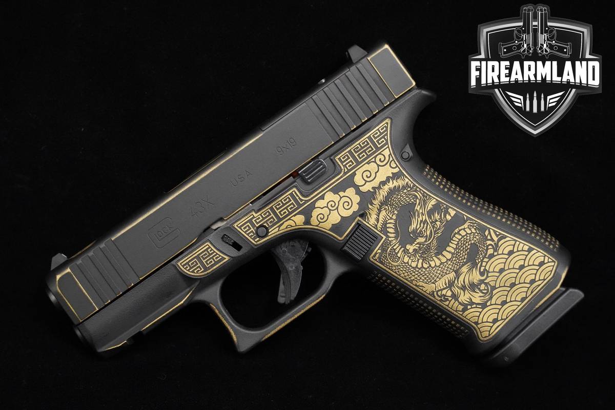 LIKE-NEW! Glock 43X DRAGON 9mm Black/Gold Glock-43X G43X G43-X