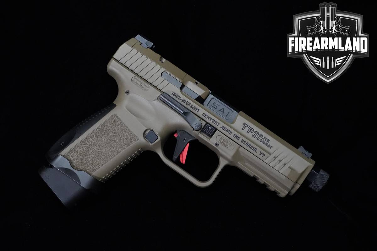 Canik TP9 Elite Combat 9mm 4.75" FDE Cerakote Canik-TP9 ORIG CASE & HOLSTER