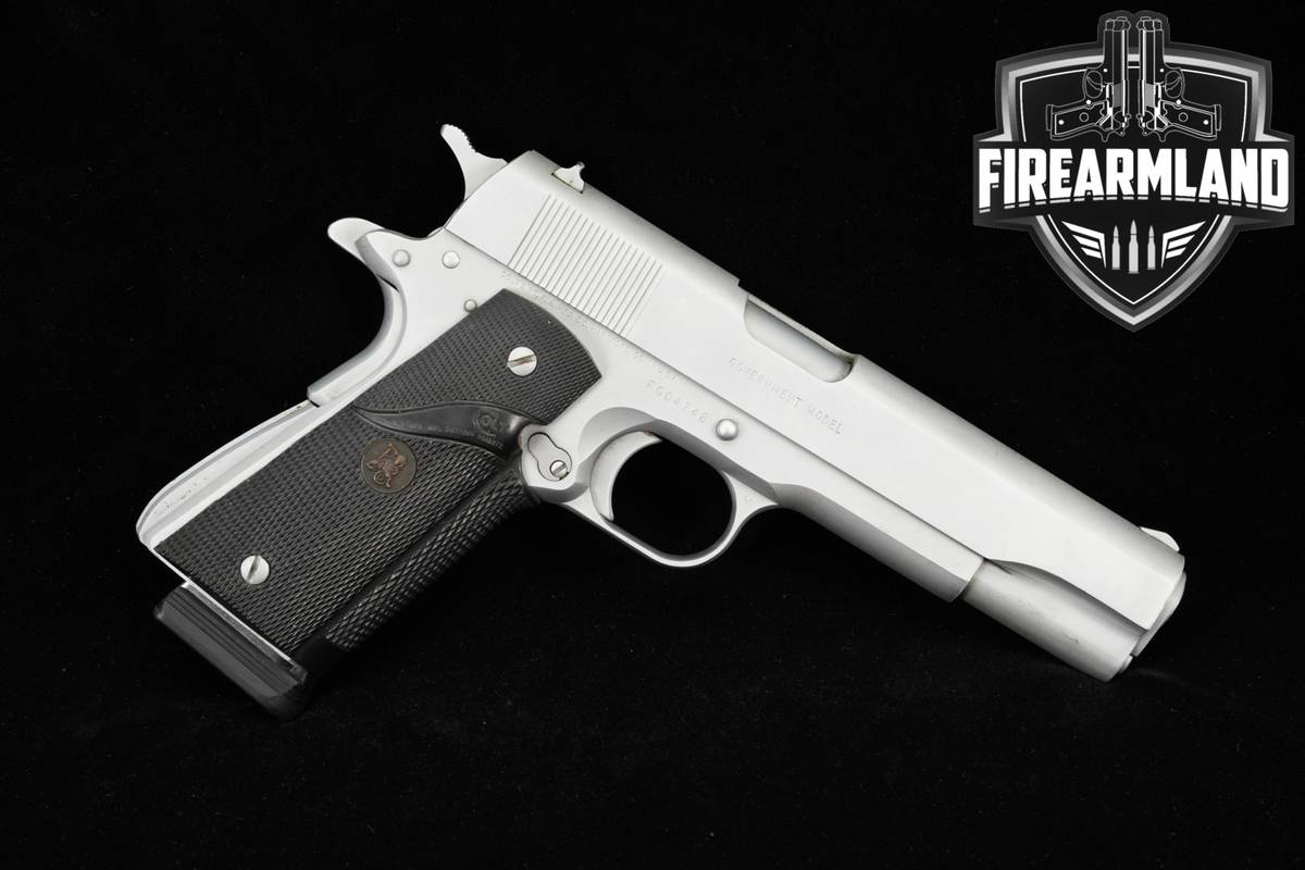 1983 Colt Government Model MK IV Series 80 45 ACP 1911 5" Silver Mark 4