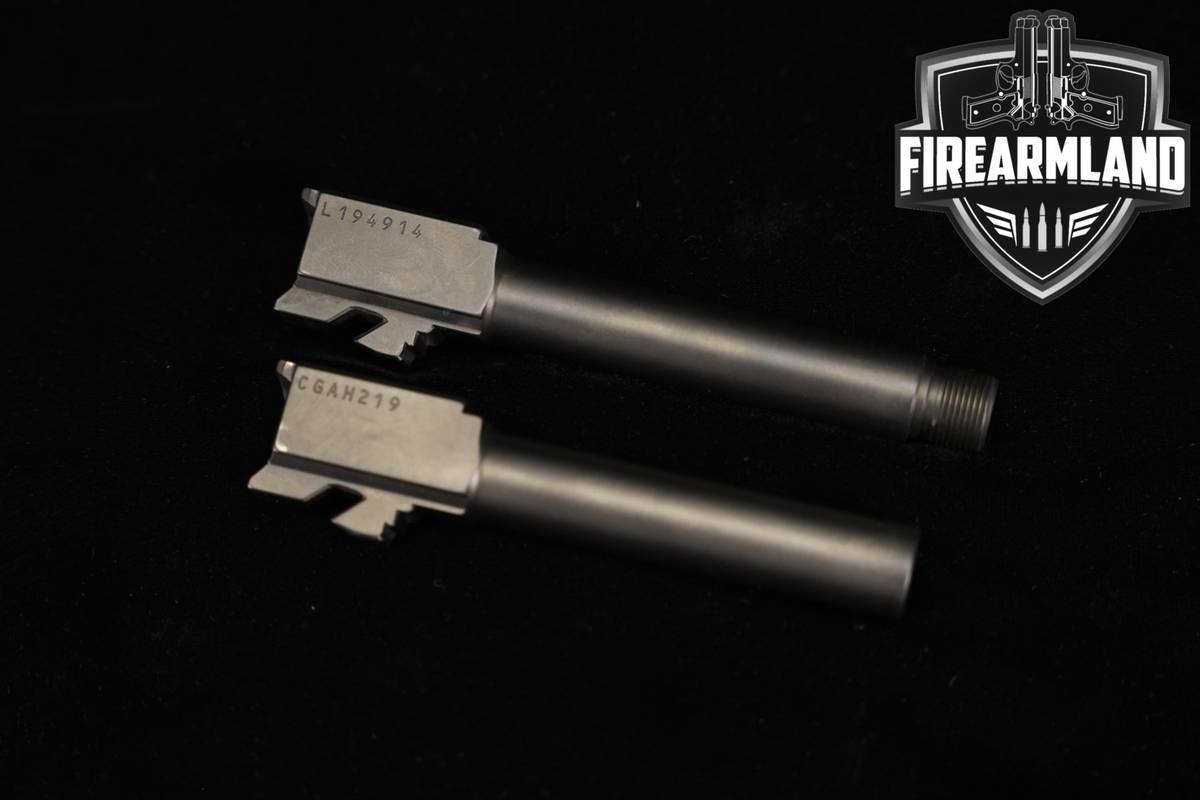 TWO Glock 19 / 45 G19/ G45 Barrels 9mm Luger Pistol Barrel