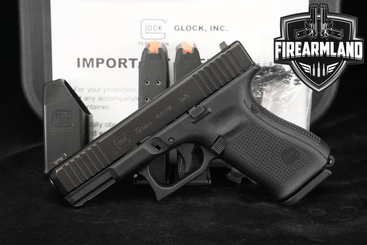 Glock 19 Gen5 G19 Gen 5 9mm 4.02' +3 MAGS & ORIG CASE