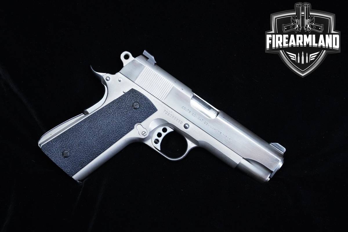 VINTAGE 1982 NICKEL Colt Combat Commander 45 ACP 1911 Commander 1911A1