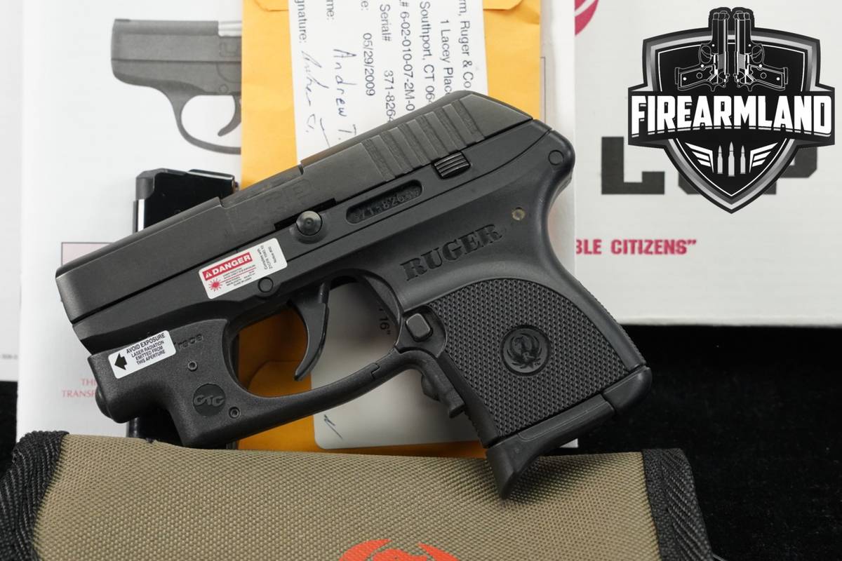 2009 Ruger LCP Gen 1 380 ACP 2.75" Blued +2 MAGS, ORIG BOX, CRIMSON TRACE