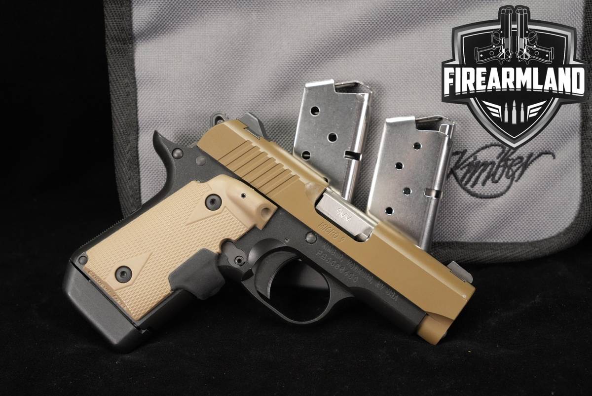 Kimber Micro 9 Desert Tan (LG) 9mm 3.15" Micro9 1911 +3 MAGS, CASE