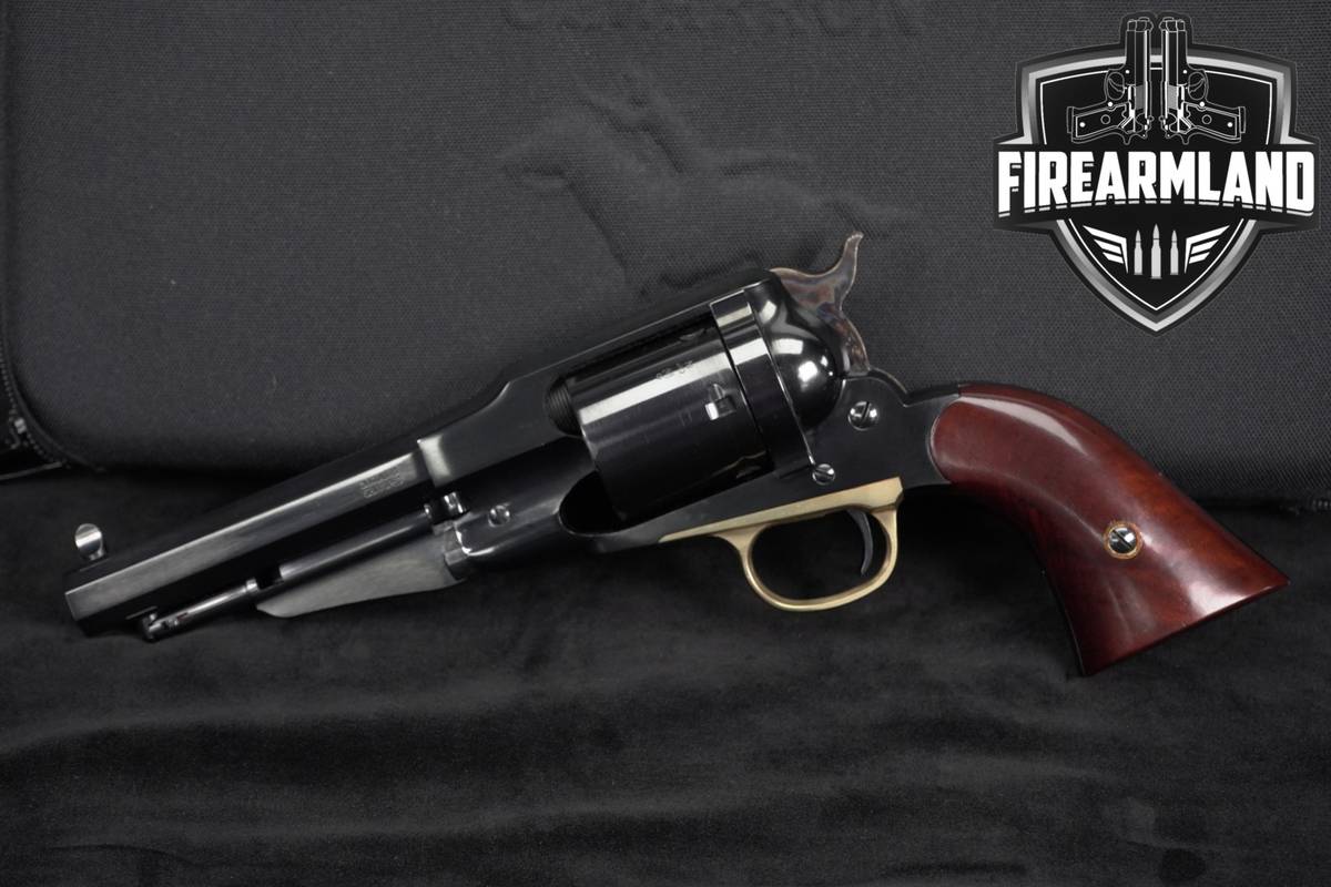 A Uberti 1858 Remington Navy Conversion 38 Colt & S&W SPL 5.5" +ORIG CASE