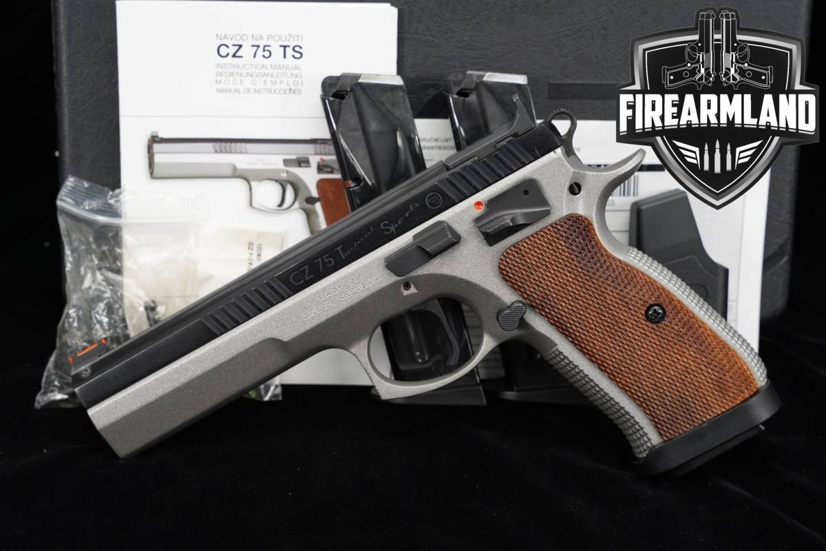 CZ 75 TS 9mm 5" Two-Tone Black & Silver CZ75 75TS TACTICAL SPORT +3 MAGS