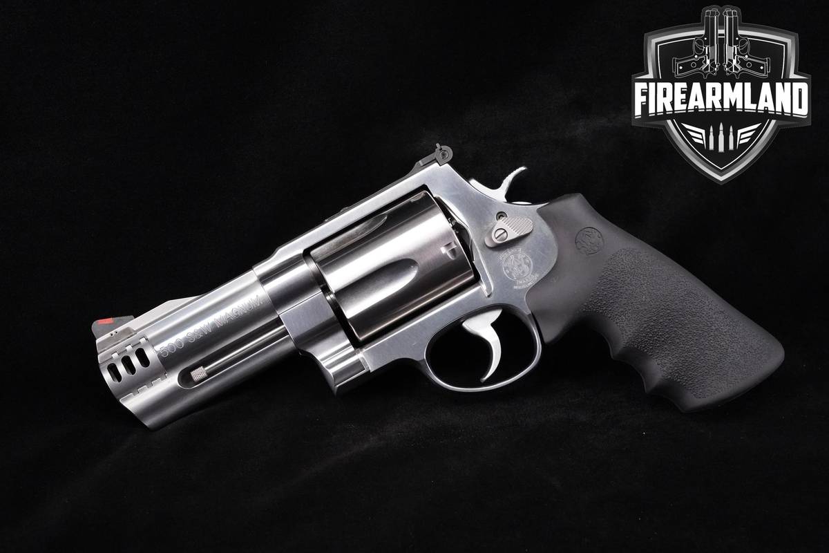 HAND-CANNON Smith & Wesson Model 500-S&W-Magnum 4" Stainless M500 OG-CASE