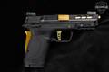 Smith & Wesson (S&W) M&P 380 Shield EZ M2.0, Performance Center, Gold Ported Barrel, Manual Thumb Safety .380 ACP Black in Very Good Condition Image 3