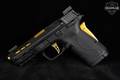 Smith & Wesson (S&W) M&P 380 Shield EZ M2.0, Performance Center, Gold Ported Barrel, Manual Thumb Safety .380 ACP Black in Very Good Condition Image 4