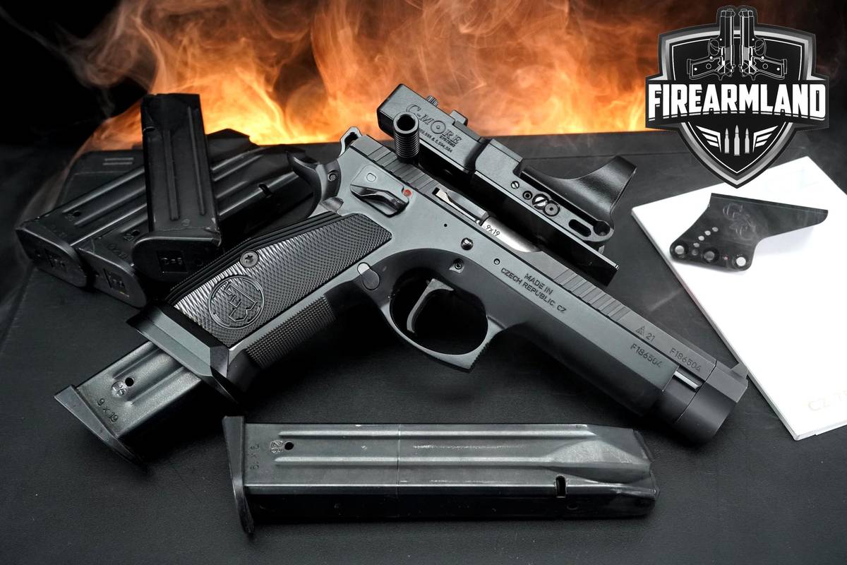 CZECHMATE CZ 75 TS 9mm 5.23" CZ75 75TS Pistol +5 MAGS, ORIG CASE & OPTIC