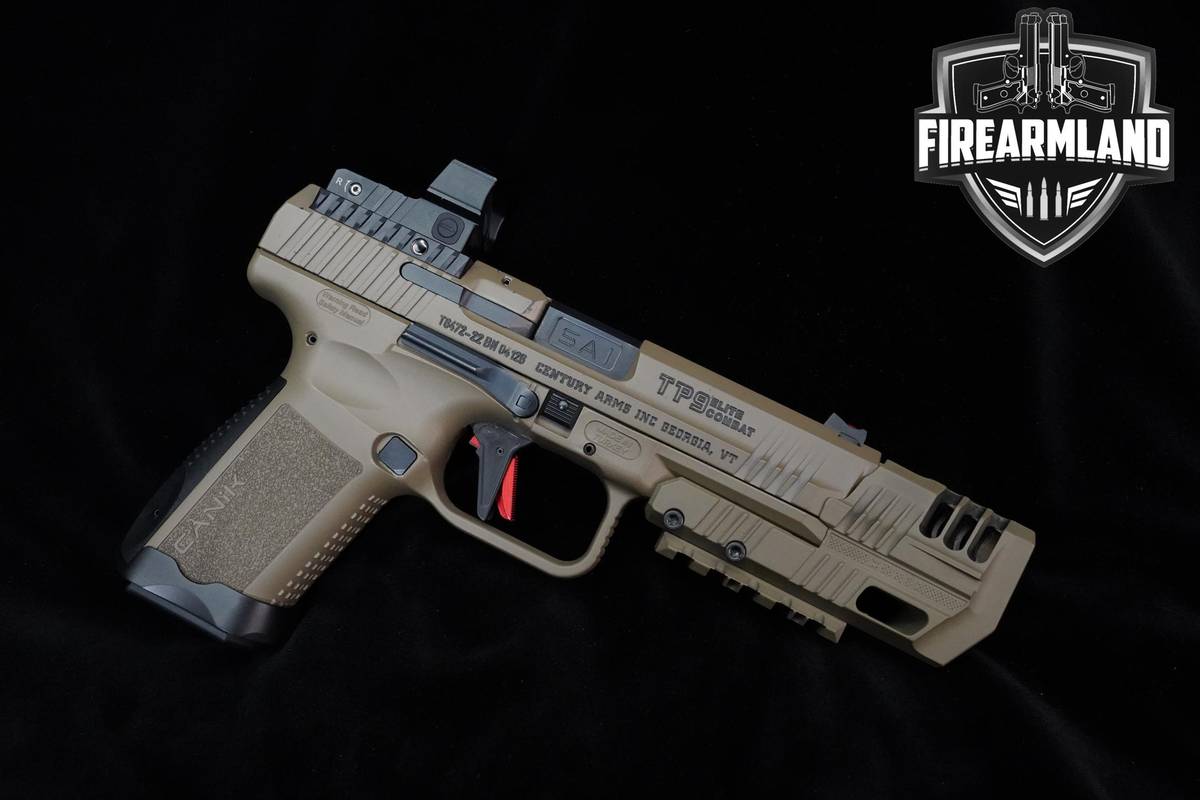 Canik TP9 Elite Combat 9mm 4.75" FDE Canik TP-9 +3 MAGS, ORIG CASE & OPTIC